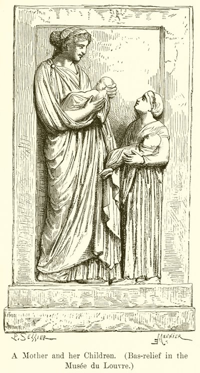 A Mother and her Children by English School
