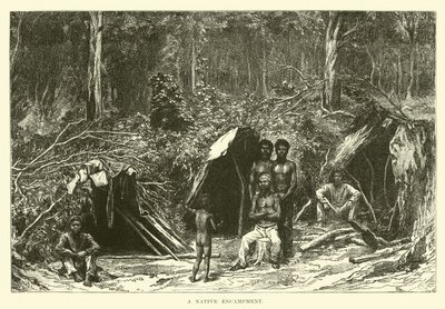 A Native Encampment by English School