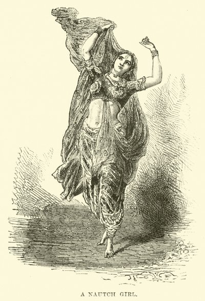 A Nautch Girl by English School