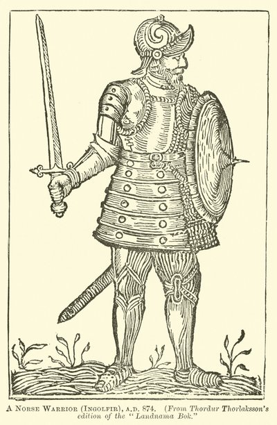 A Norse Warrior, Ingolfir, AD 874 by English School