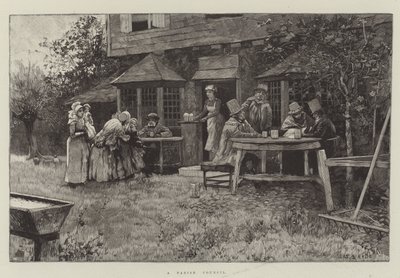 A Parish Council (engraving) by English School