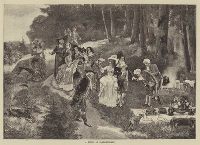 A Picnic at Fontainebleau by English School