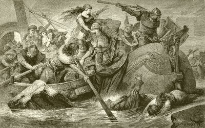 A Plundering Expedition of the Vikings by English School