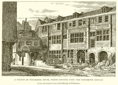 A Portion of Winchester House, which Survived until the Nineteenth Century by English School
