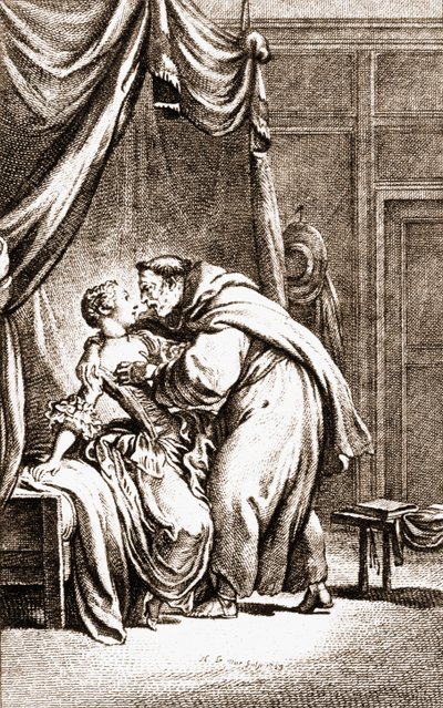 A Priest Accosting a Woman by English School