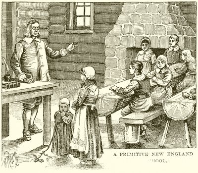 A Primitive New England School by English School