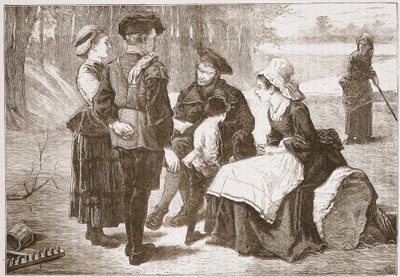 A Protestant Labourer of Meaux Reading the Scriptures to His Friends by English School