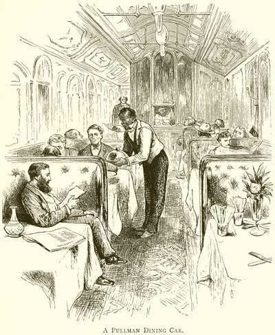 A Pullman Dining Car by English School