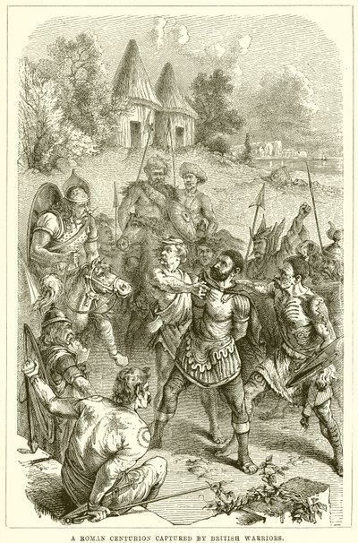 A Roman Centurion Captured by British Warriors by English School