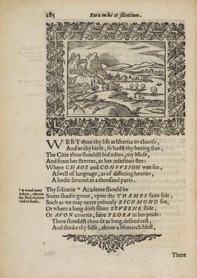 A Rural Scene with the poem 