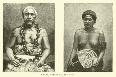 A Samoan Chief and his wife by English School
