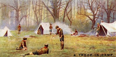 A Scout Troop in Camp by English School