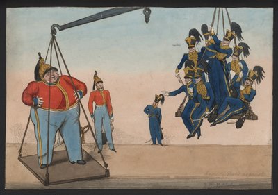 A Son of Mars against Seven Hussars by English School