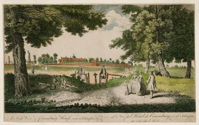 A South View of Canonbury House, near Islington by English School