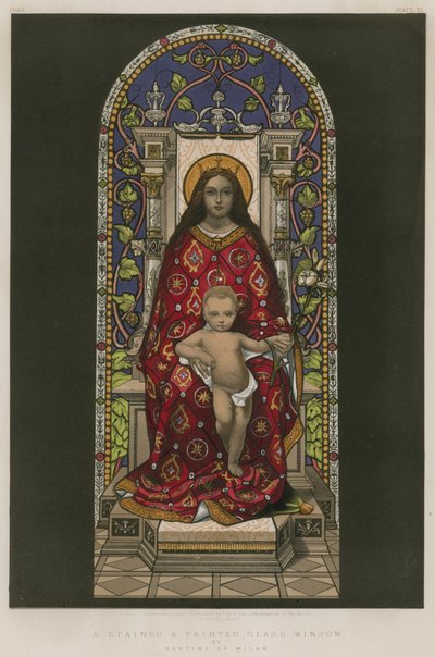 A Stained and Painted Glass Window by English School