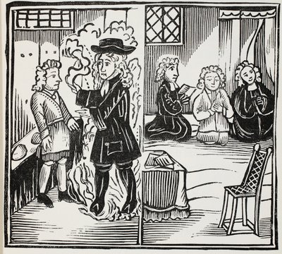 A Terrible and Seasonable Warning to Young Men, illustration from Chap-books of the Eighteenth Century by John Ashton, pub. 1882 by English School