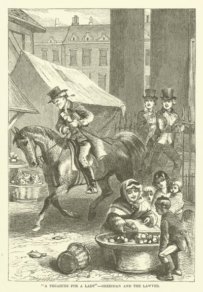 A Treasure for a Lady - Sheridan and the Lawyer by English School