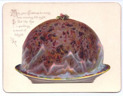 Victorian New Year Card of a Young Woman in Widow