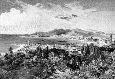 A View Looking West Across Malaga, Spain, from 