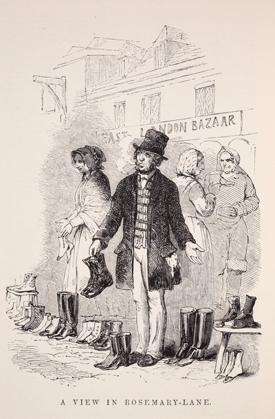 A View in Rosemary-Lane, illustration from London Labour and London Poor by Henry Mayhew, pub. 1862 by English School