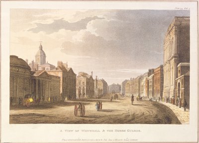 A View of Whitehall and The Horse Guards, from Ackermann