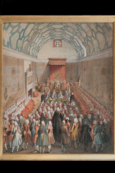 A View of the House of Lords, Engraved by Benjamin Cole, c.1755 by English School
