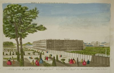 A View of the Royal Palace of Hampton Court by English School