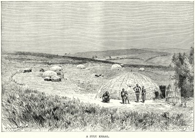A Zulu Kraal by English School