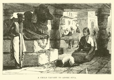 A Child Taught to Adore Siva by English School