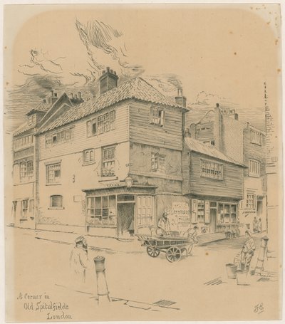 A corner in Old Spitalfields, London by English School