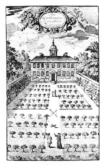 A country house garden, from The Gentlemen