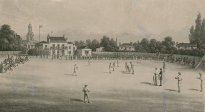 A Cricket Match by English School