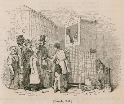 A Crowd Gather to Watch a Punch & Judy Show by English School