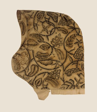 A fine blackwork coif, 1620-40 by English School