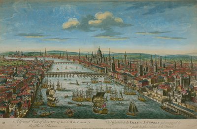 A General View of the City of London, Next to the River Thames by English School