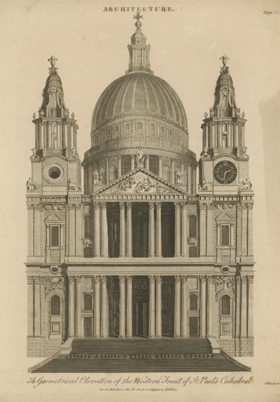 A Geometrical Elevation of the Western Front of St Paul