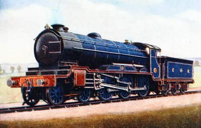 A locomotive of the London Midland and Scottish Railway, illustration from 