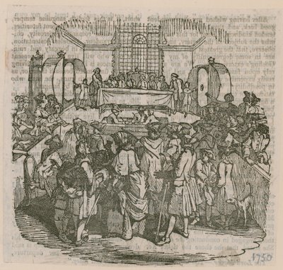 A Lottery; Dated 1750 by English School