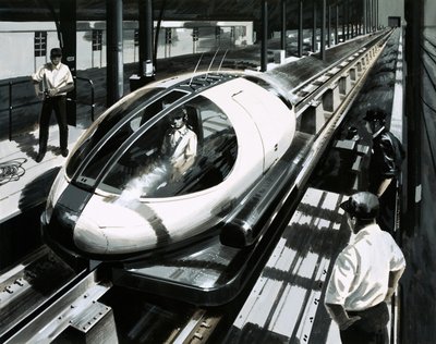 A maglev test vehicle in Japan by English School