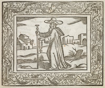 A Man Holding a Staff and Crucifix, Illustration from 