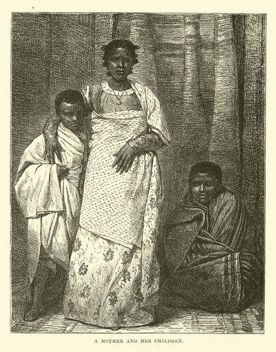 A Mother and Her Children by English School