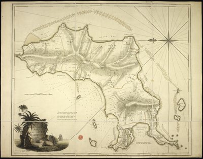 A new and accurate Map of the Island of Carriacou in the West Indies by English School