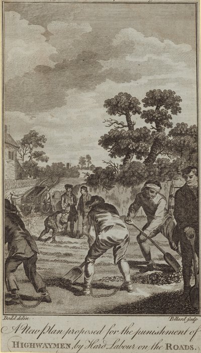A new plan proposed for the punishment of highwaymen by hard labour on the roads by English School