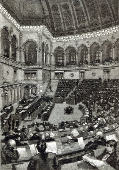A night sitting in the Italian Chamber of Deputies, from 