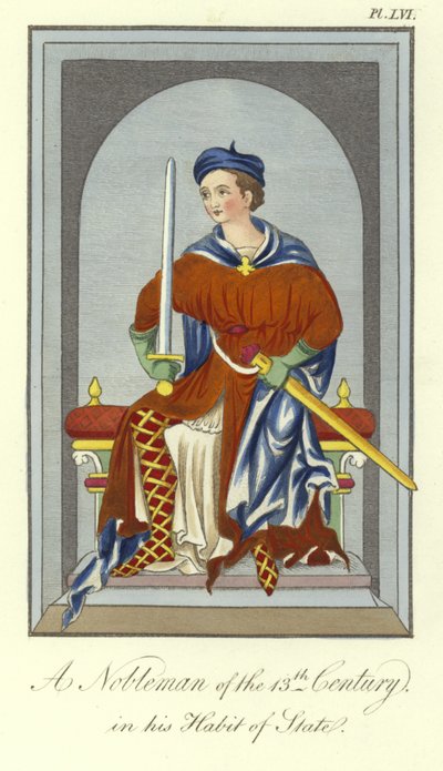 A Nobleman of the 13th Century in His Habit of State by English School