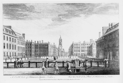 A North View of Hanover Square, London by English School