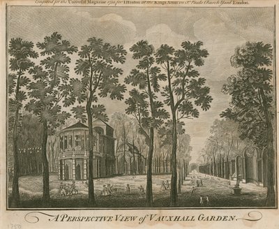 A Perspective View of Vauxhall Garden, London by English School