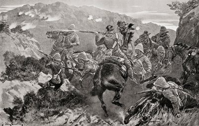 A picket of 13th Hussars surprised near the Tugela River, Hussar Hill, KwaZulu-Natal Province during the second Boer War, from 