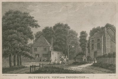 A picturesque view near Paddington, Middlesex by English School