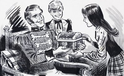 A Present from a Soldier by English School